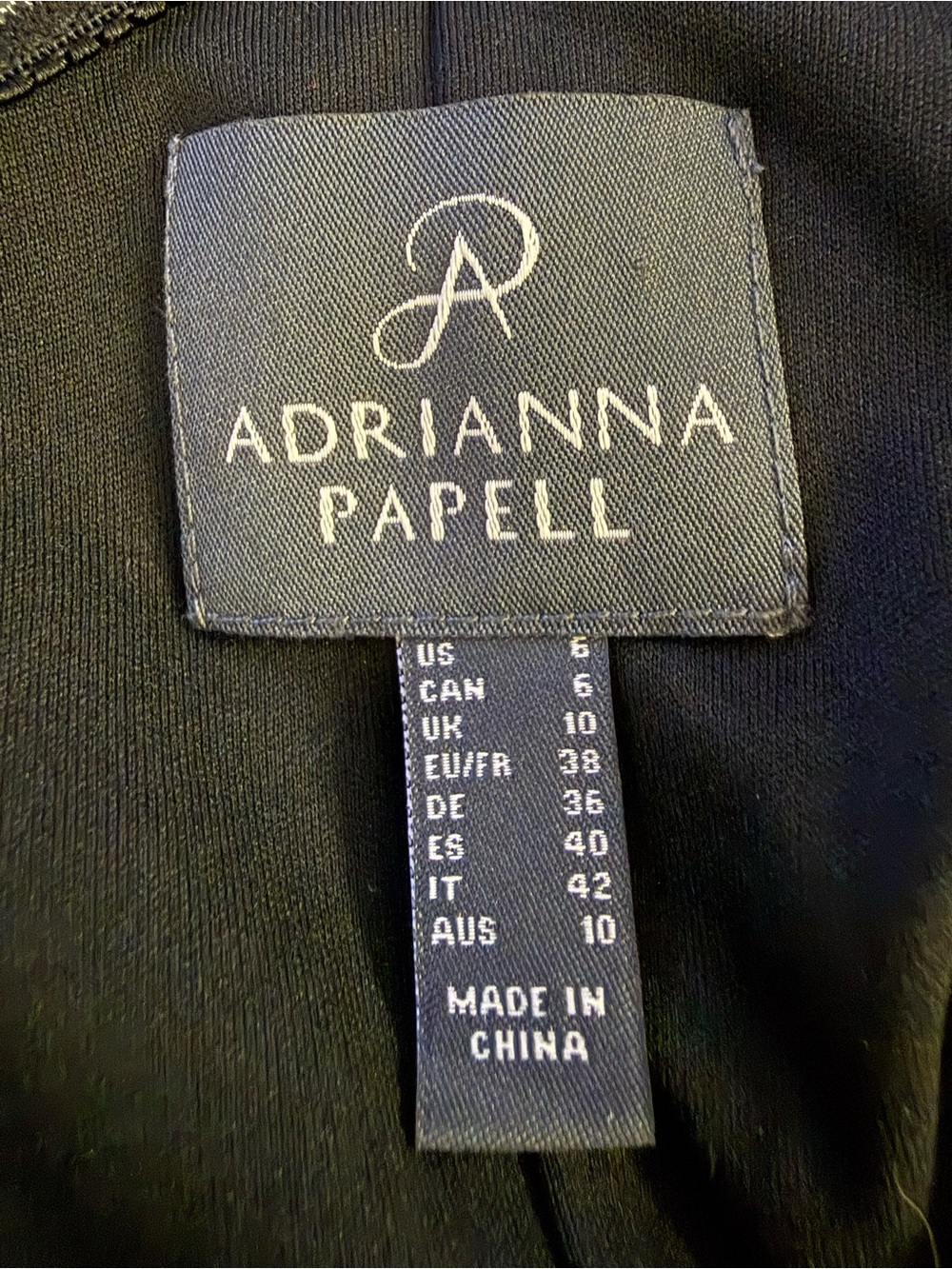 Adrianna Papell Black One-Shoulder Maxi Dress with Bow Detail - Picture 4 of 5
